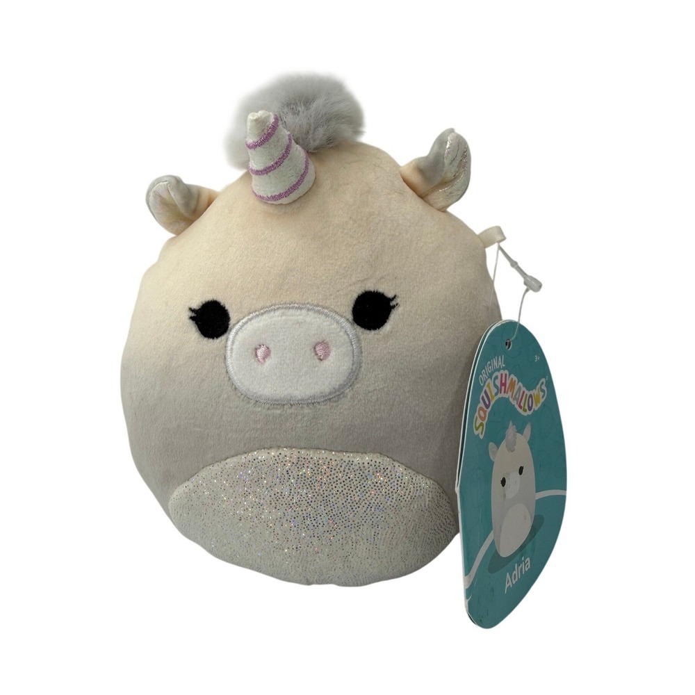 Squishmallows Adria the Alicorn 6 Inch Plush Cream Sparkle Belly Unicorn NWT Toy